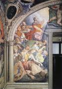 Agnolo Bronzino Mose strikes water out of the rock fresco in the chapel of the Eleonora of Toledo oil painting on canvas